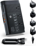 DOACE 500W Pure Sine Wave Voltage Converter, 220V to 110V European Travel Plug by DOACE