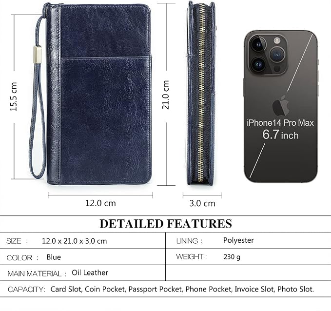 CONTACTS Passport Wallet Leather Family Passport Holder - Image 4