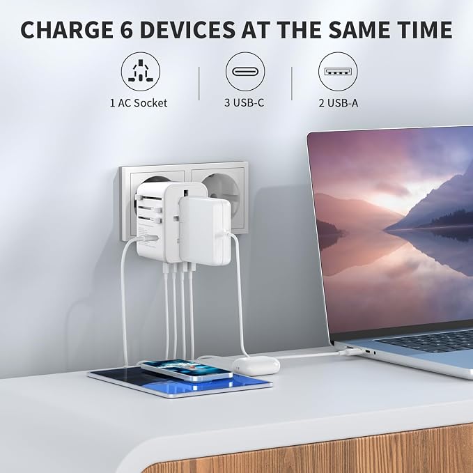 EPICKA Universal Travel Adapter, GaN International Plug Adapter - Image 4