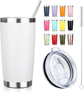 20oz Tumbler with Straw and Brush, Stainless Steel Vacuum Insulated tumbler by Unknown