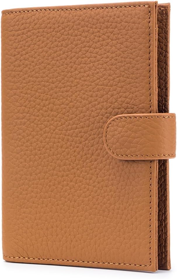 Leather RFID Passport Holder for Travel – Slim Passport Wallet for Women & Men by Genuineleatherwallet