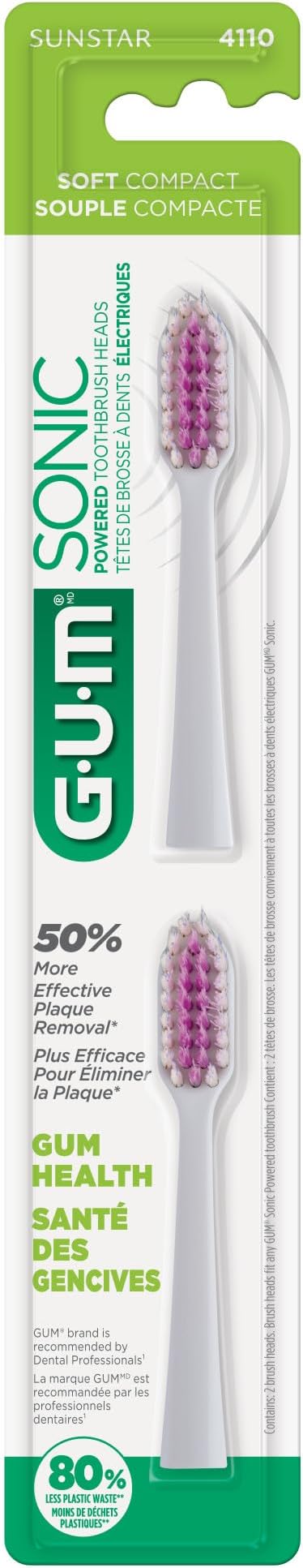 GUM Sonic Powered Toothbrush, Tapered Bristles Clean Below The Gumline - Image 8