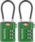 TSA Approved Luggage Locks, Travel Locks Which Also Work Great as Gym Locks by TRAVOCE