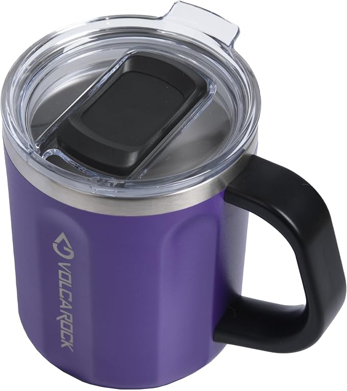 16oz Stainless Steel Togo Coffee Travel Mug, Spill Proof Tea Mug by VOLCAROCK