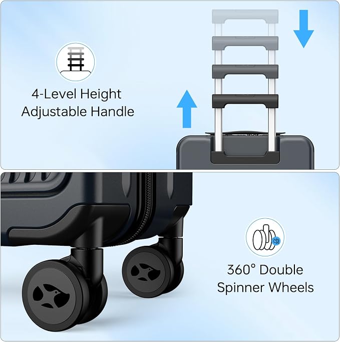 MGB Carry on Luggage 22 X 14 X 9 Airline Approved Suitcase - Image 5