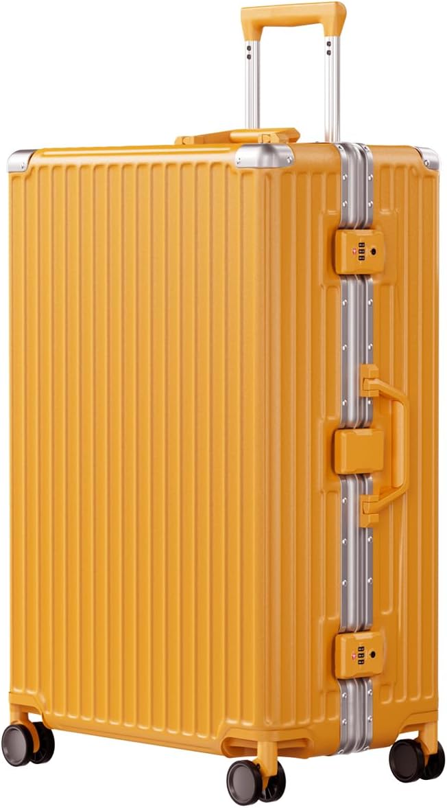 AnyZip Luggage PC+ABS Aluminum Frame Zipperless Checked Luggage Hard Shell by YourBestTravelChoice