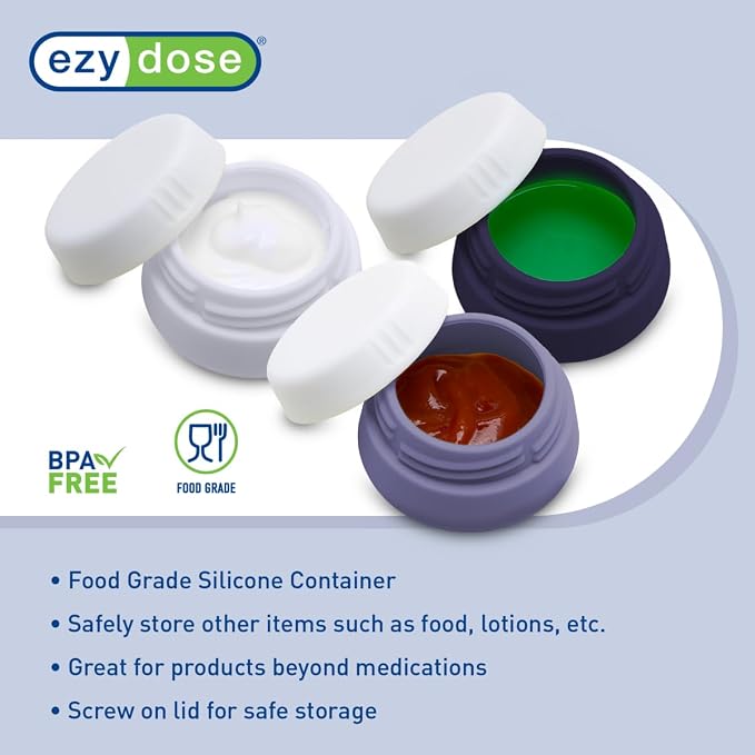 EZY DOSE Silicone Jar, Washable and Reusable, Versatile and Durable Container - Image 4