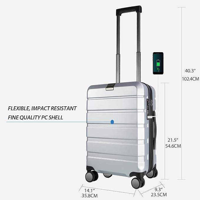 KROSER Hardside Expandable Carry On Luggage - Image 2
