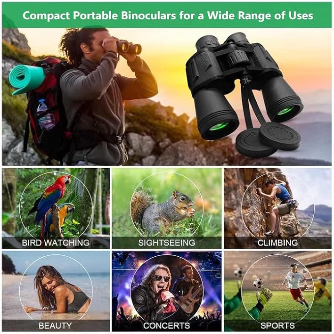 Binoculars for Adults 20x50 High Power Low Light Waterproof HD Compact - Image 6
