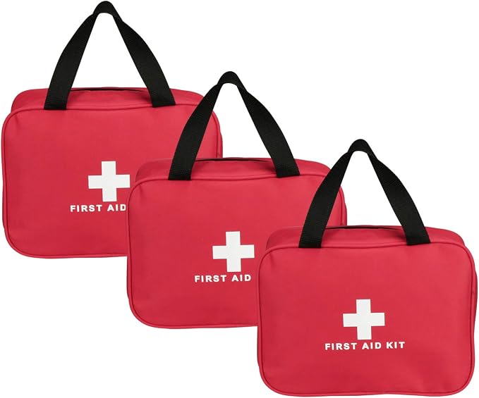 AOUTACC 3 Pack Nylon First Aid Empty Kit, Compact and Lightweight First Aid Bag by AOUTACC