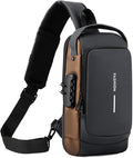 Sling Bag for Men Anti-theft USB Crossbody Shoulder Backpack Purse Waterproof by ISDULA