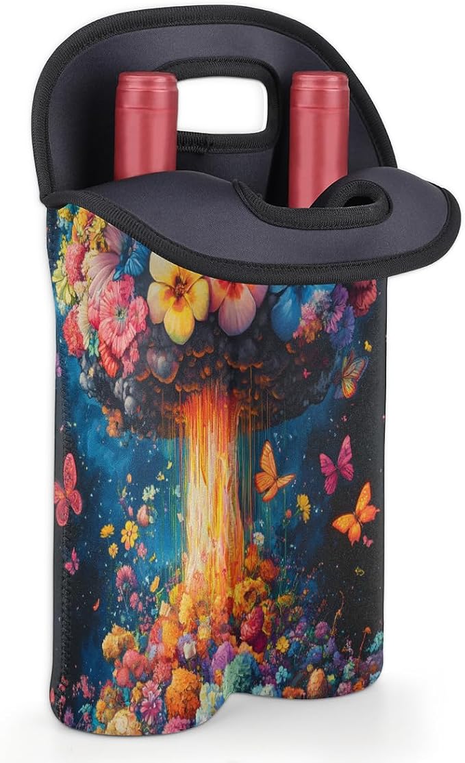Neoprene Wine Tote, Bottle Carrier Gag Insulating Neoprene Thicker, Insulated - Image 4