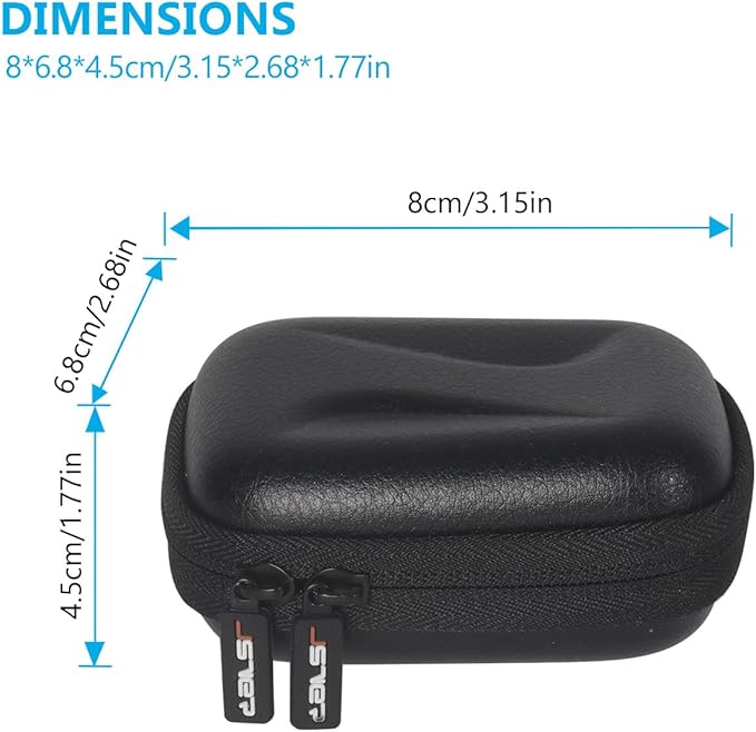 JSVER Mini Carrying Case for GoPro Hero 13/12/11/10/9/8/7/6/5/4/3, DJI Osmo - Image 3