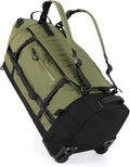 Rolling Duffle Bag with Wheels, 86L 30”Folding Duffle Backpack with 2 Wheels by XTMZ