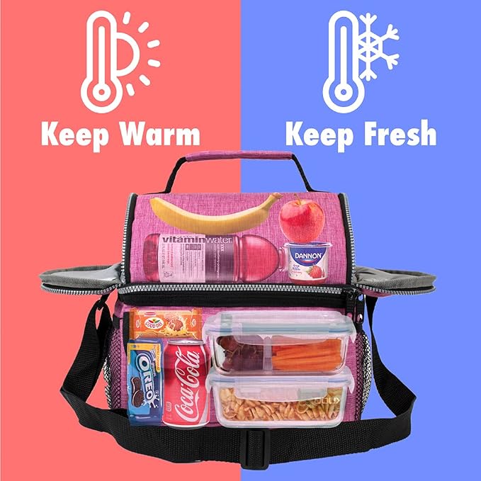 opux Lunch Bag Women Insulated, Adult Lunch Box Cooler, Lunch Box - Image 2