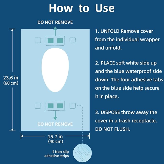 50 Count Disposable Toilet Seat Covers - Image 5