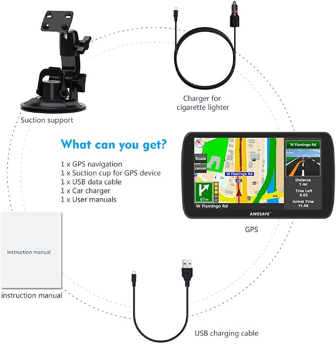 GPS Navigator for Car, 9 inch Touch Screen Car GPS, Support Voice Turn - Image 7