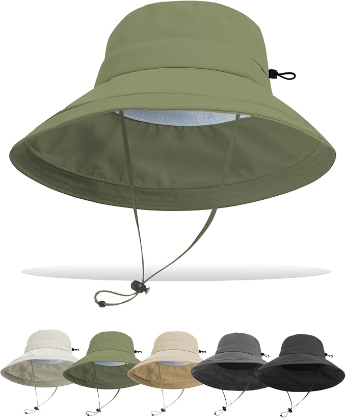Sun Hats for Women Men UV Protection Wide Brim Bucket Hat - Image 7