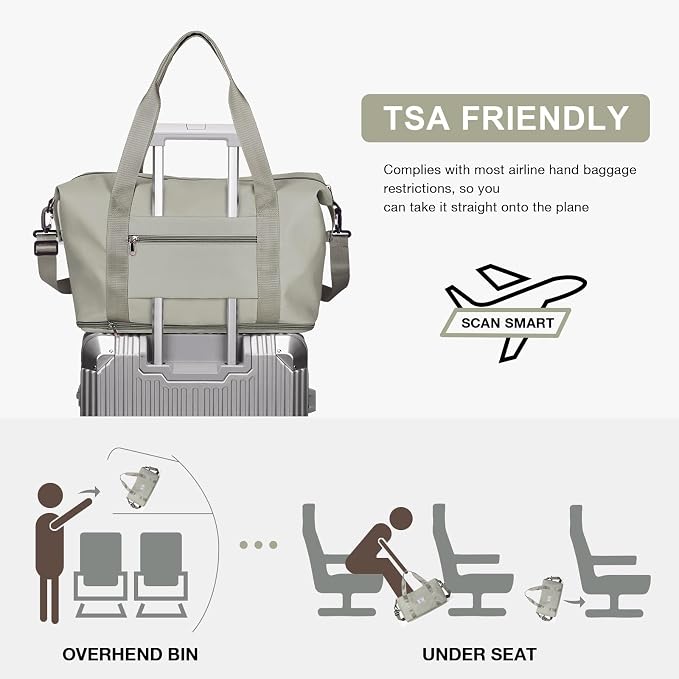 Travel Duffel Bag, Sports Tote Gym Bag, Shoulder Weekender Overnight Bag - Image 5
