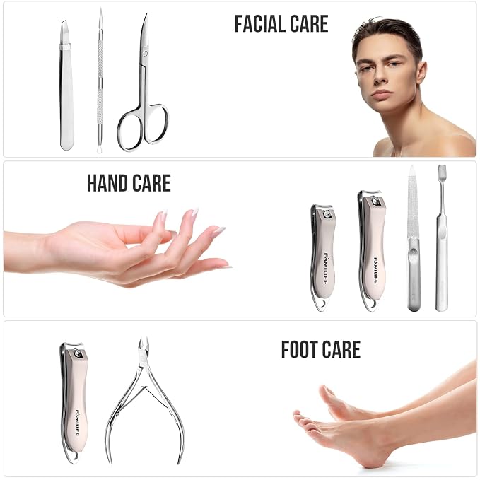 FAMILIFE Manicure Set, Nail Clippers Pedicure Tool, Nail Kit - Image 9