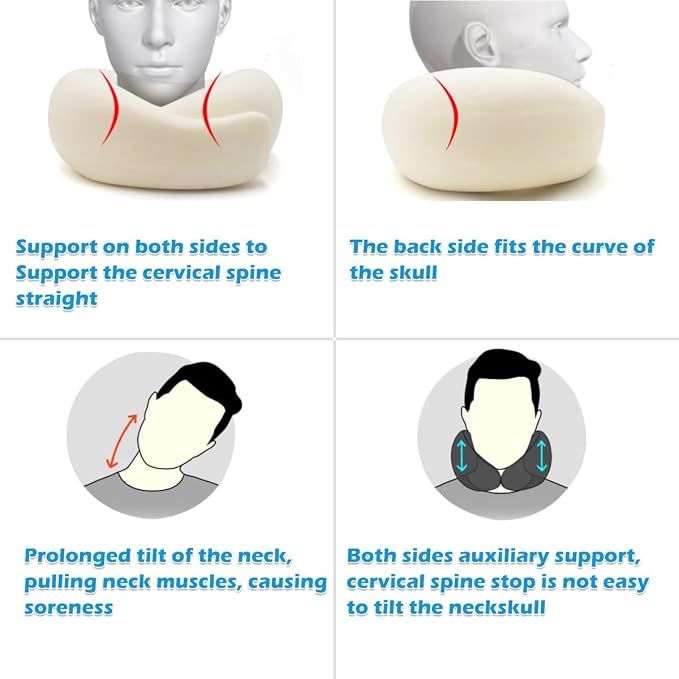 Travel Neck Pillow for Airplane, Memory Foam Travel Neck Pillow, Adults turtle - Image 8