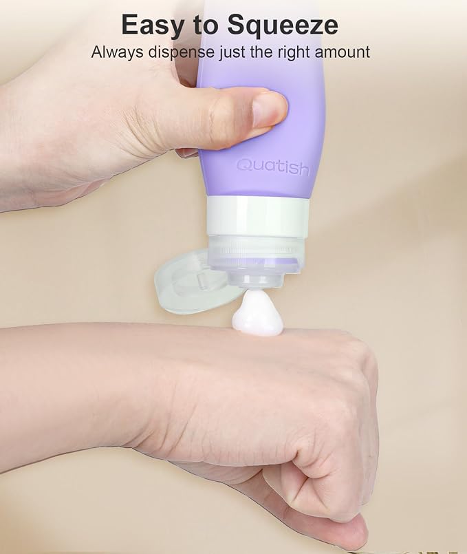 Quatish Travel Bottles for Toiletries, Original Patented Leak Proof Travel Size - Image 4