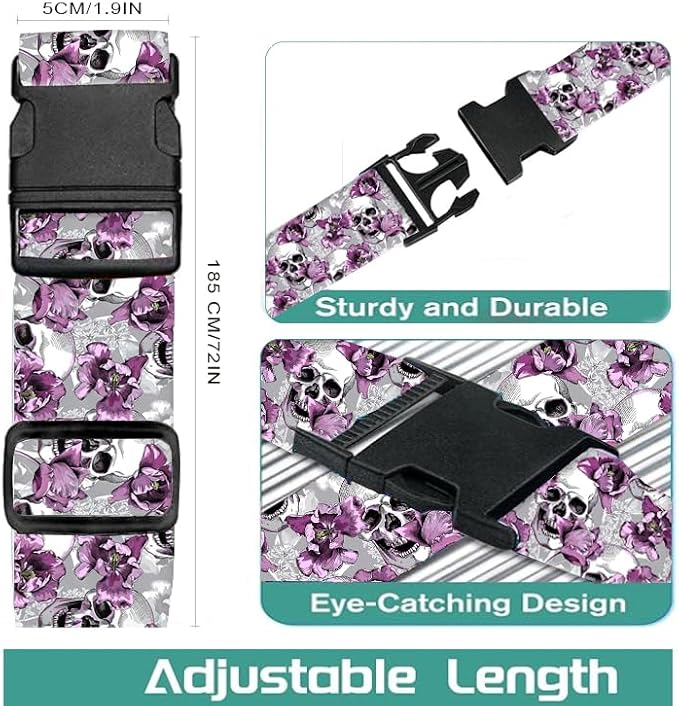 Luggage Straps for Suitcases Travel Belt Accessories, Cute Suitcase Strap - Image 5