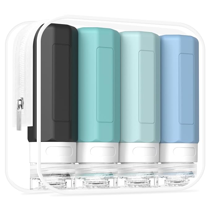 Redfly Travel Bottles for Toiletries, Tsa Approved 3oz Travel Size Containers by Redfly