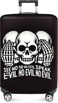 ANNA QUEEN Gothic Skull Luggage Cover, “See No Evil, Hear No Evil, Speak No by ANNAQUEEN