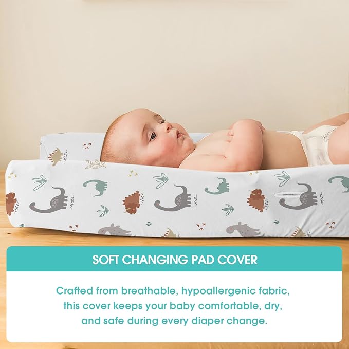 BROLEX Changing Pad Covers for Baby: Boy Girls Ultra Stretchy Soft 2 Pack - Image 5