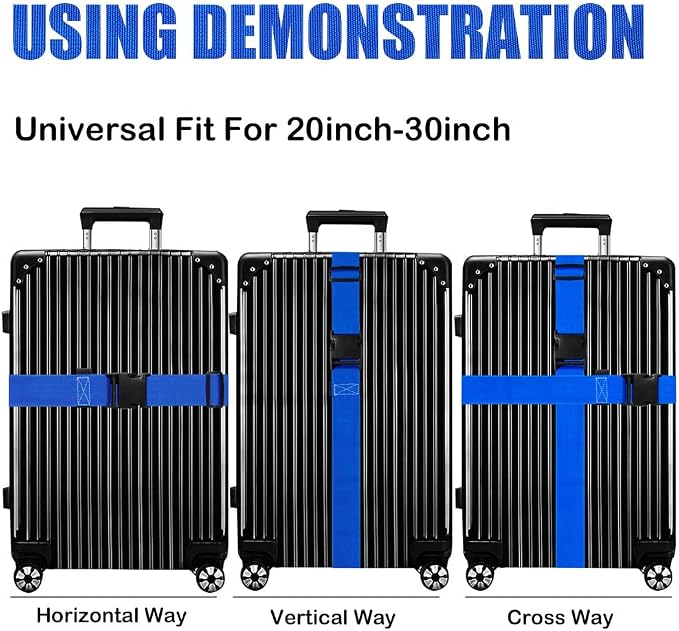 Luggage Straps for Suitcases TSA Approved-2 Pack Bright Personalized Luggage - Image 4