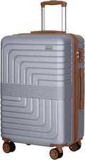 Romswi Expandable 28" Checked Luggage, Large Hardshell Suitcase by Romswi