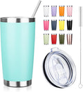 20oz Tumbler with Straw and Brush, Stainless Steel Vacuum Insulated tumbler by Unknown