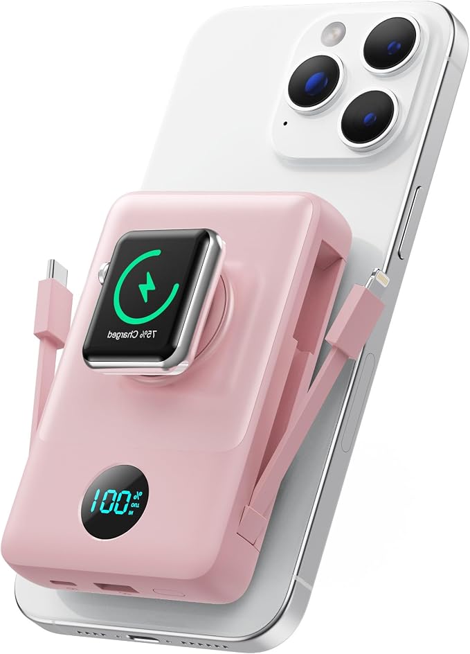 Magnetic Portable Charger for iPhone by Pxwaxpy