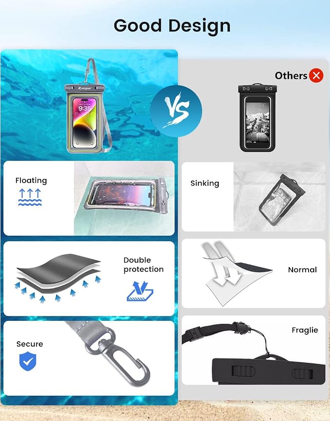 IP68 Waterproof Phone Pouch, Floating Waterproof Phone Case - Image 3