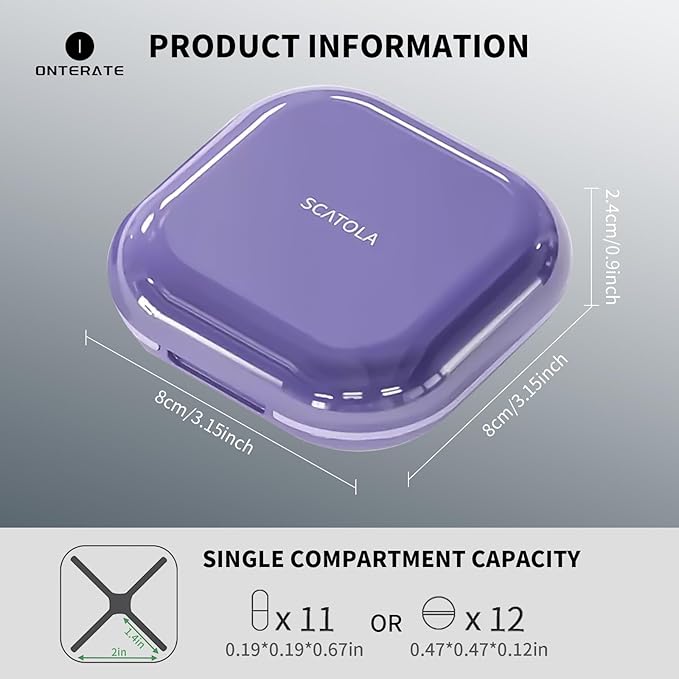 Small Pill Case, Travel Pill Box, Portable Pill Organizer, Pill Container - Image 6