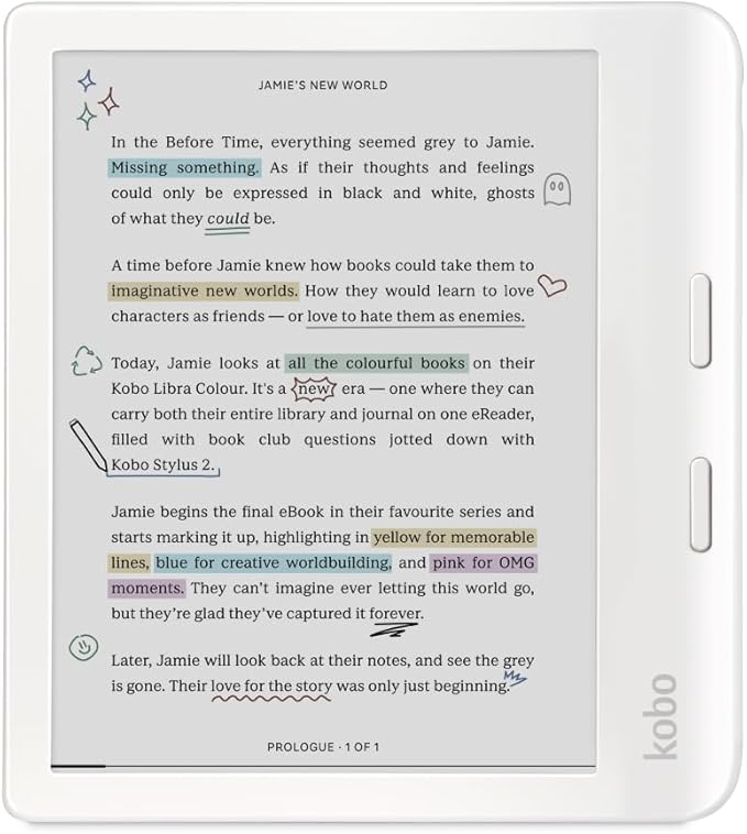 Kobo Libra Colour | eReader | 7” Glare-Free Colour E Ink Kaleido™ 3 Display | by Kobo