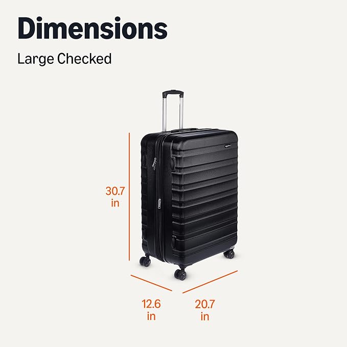 Amazon Basics 30" Hardside Large Checked Luggage, Hardshell Suitcase - Image 6