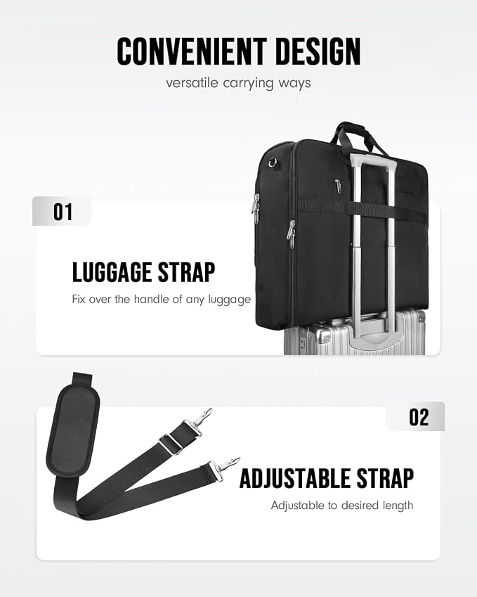 MATEIN Garment Bags for Travel, Large Double Layer Suit Bag Up to 6 Suits - Image 5