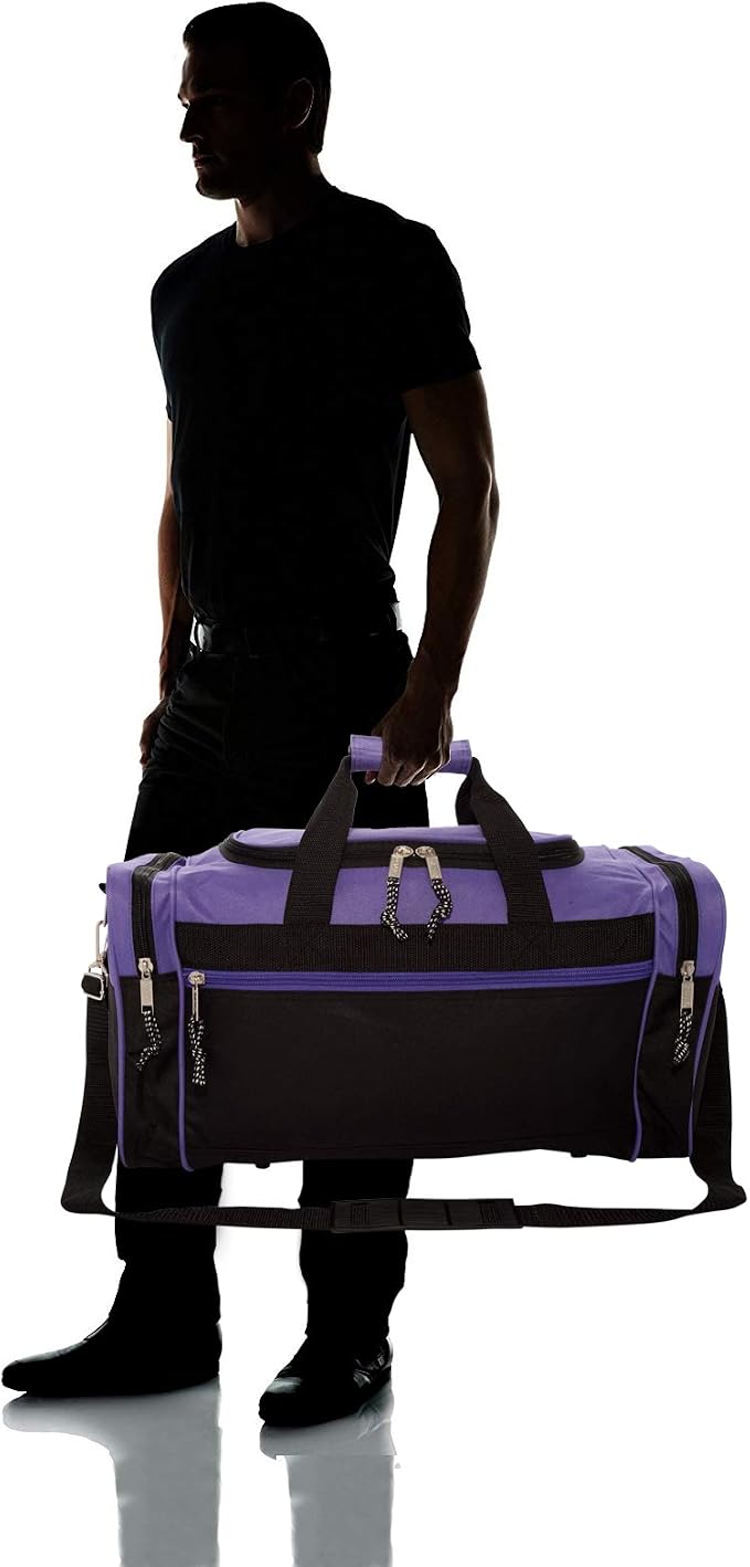 DALIX 21" Blank Sports Duffle Bag Gym Bag Travel Duffel - Image 7