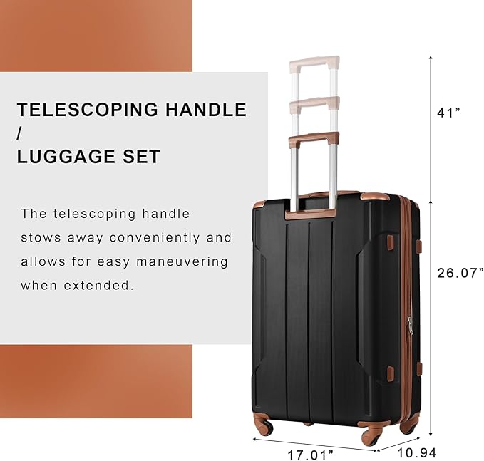 Merax 28 Inch Checked-Large Luggage - Image 6