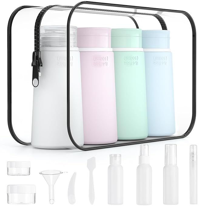 Valourgo 15 Pack Travel Bottles Set, TSA Approved Leak Proof Silicone Travel by Valourgo