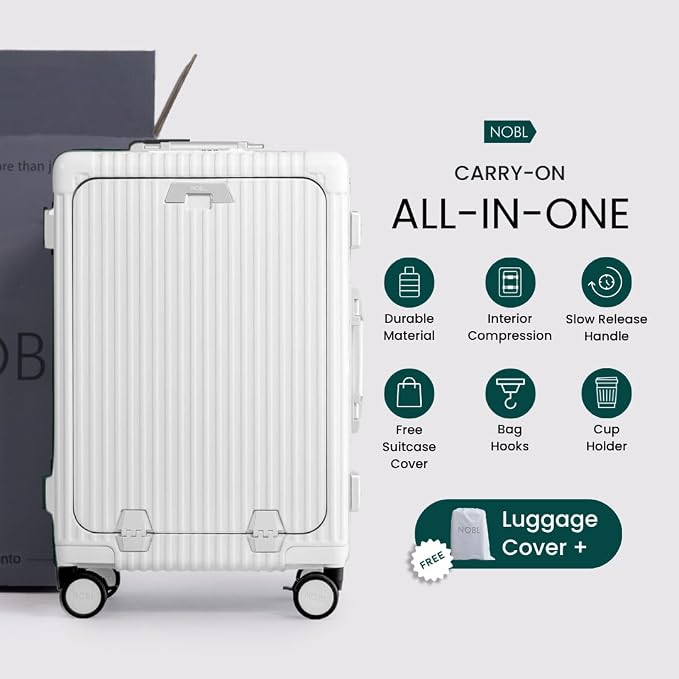 Nobl Travel Carry On Luggage, Noble Zipperless Aluminum Frame PC Hard Shell - Image 8
