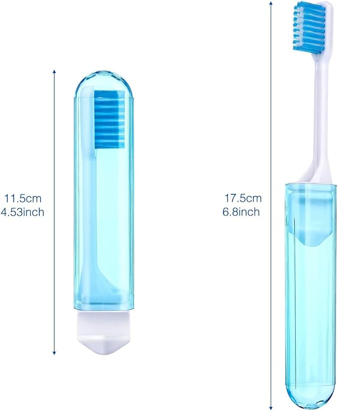 Patelai 4 Pcs Travel Toothbrush Set, Soft Bristle Mini Foldable Tooth Brush - Image 2