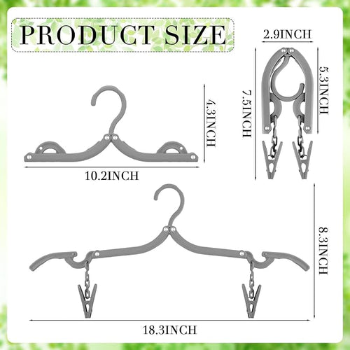 12 Pieces Folding Travel Hangers Foldable - Image 2