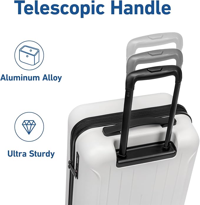 KYME Suitcase Hardshell With Double Spinner Wheels, PC+ABS TSA Lock Travel - Image 5