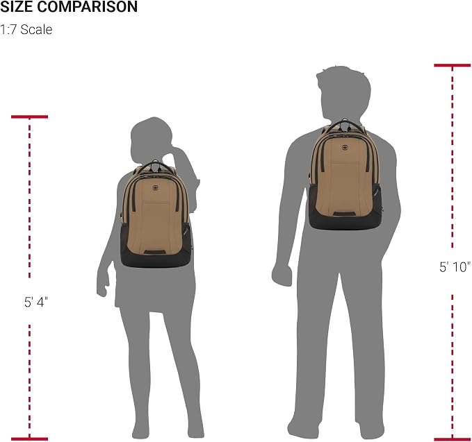 SwissGear Cecil 5505 Laptop Backpack, Pastel Brown/Black - Image 6
