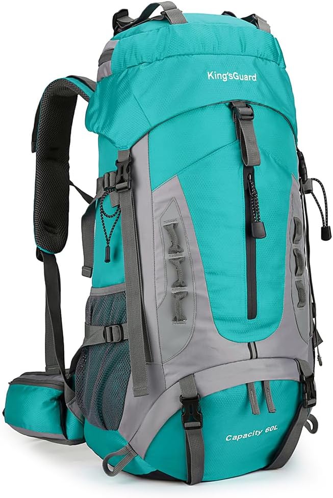 King'sGuard 60L Hiking Backpack Large Waterproof Camping Backpack by King%27sGuard
