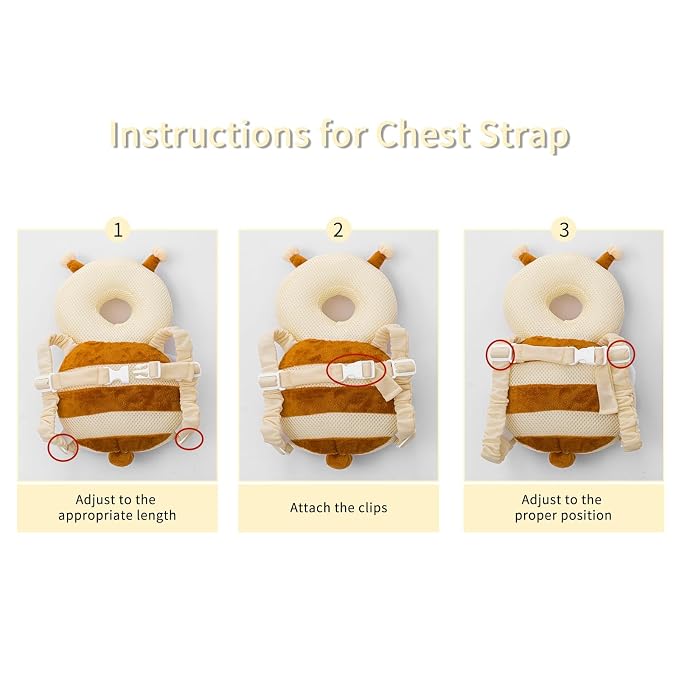 Baby Head Protector Backpack, Toddler Head Protector Padded Backpack - Image 5