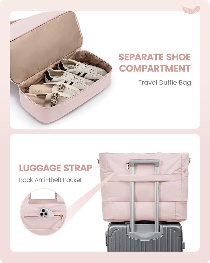 LOVEVOOK Travel Duffle Bag, Puffer Weekender Bags - Image 5